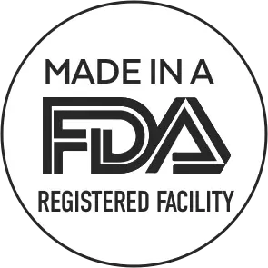 Made in an FDA Registered Facility badge